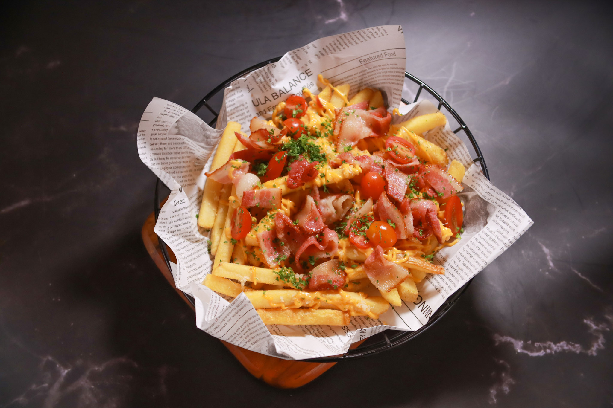 Cajun Fries with Streaky Bacon